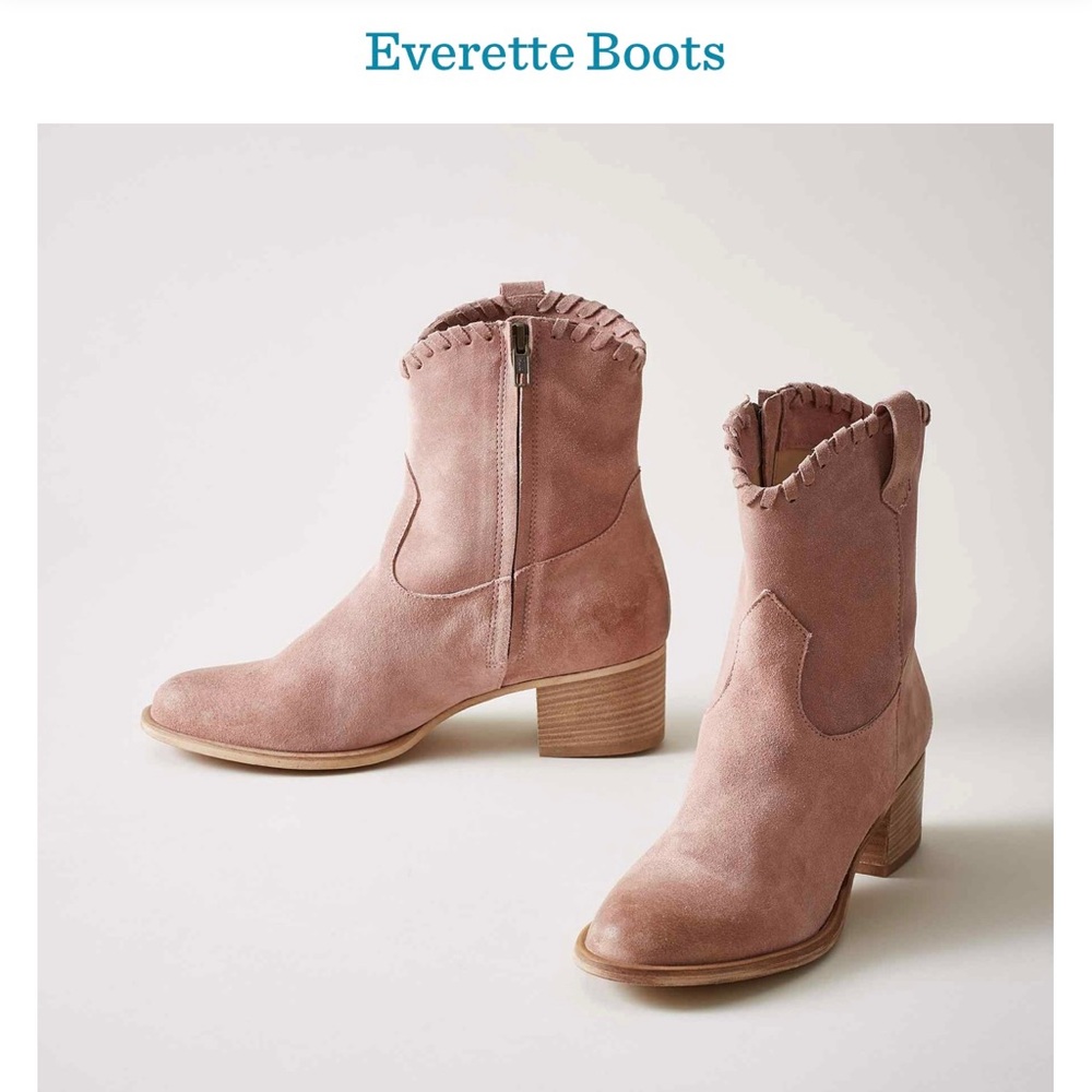 Brand New, Never Worn, Dusty Pink Suede Boots from Sundance Catalog.